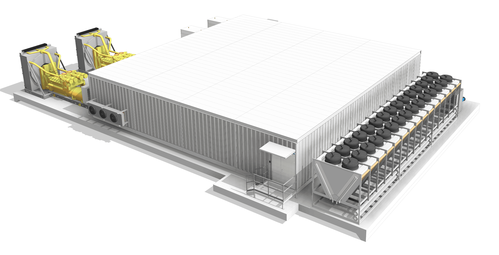 Modular data center design with prefabricated components